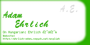 adam ehrlich business card